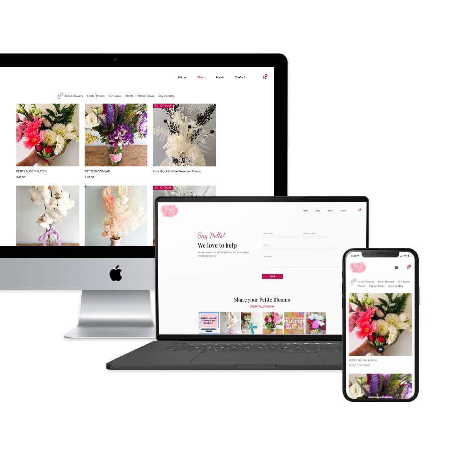 Responsive website design of Point Cook flower delivery
